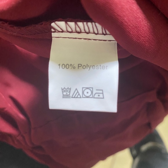 NEW CiCiBird Button Down Casual Peplum Top - Deep Red /maroon - size M - Picture 8 of 9